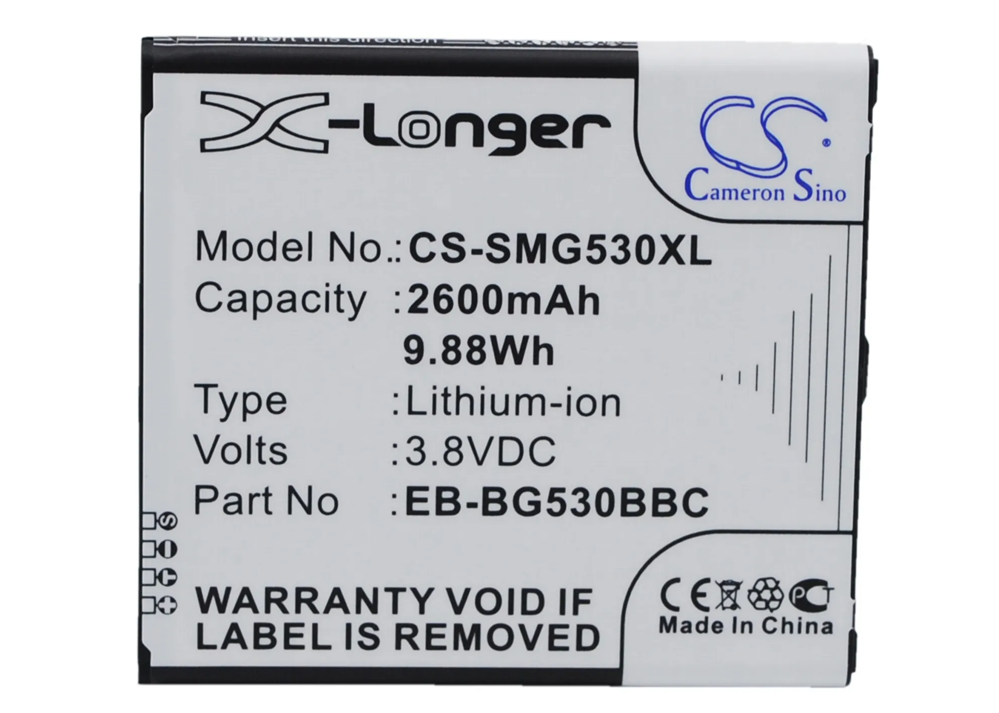 2600Mah Eb-Bg530Cbe Gh43-04372A Bg530Cbu Eb-Bg531Bbe Eb-Bg530Bbu Eb-Bg530Bbc Eb-Bg530Cbu Batteria Per Samsung Galaxy J3 Duos 2017