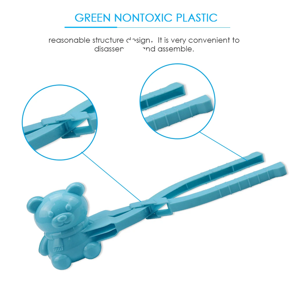 Plastic Bear Shaped Snowball Maker for Kids Winter Outdoor Play