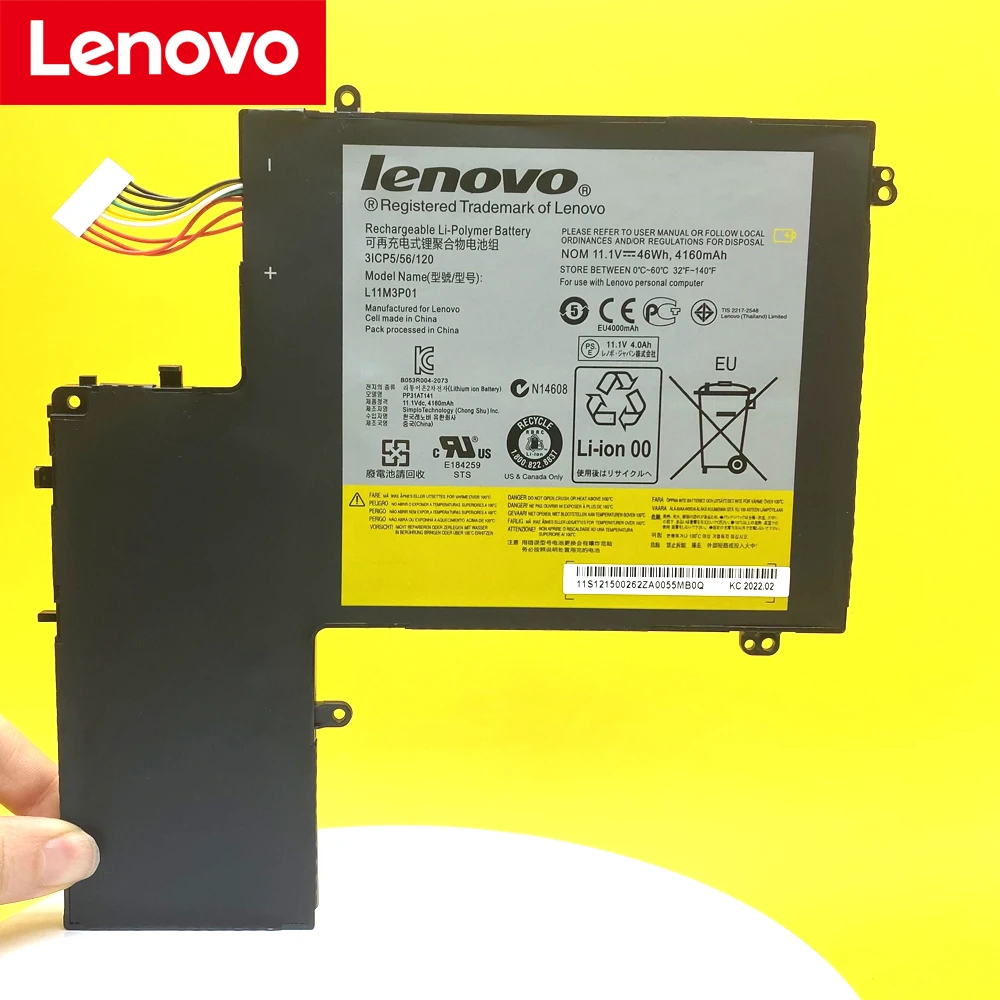 Bateria Original Nova do Portátil para Lenovo Ideapad U310 L11m3p01 Baterias p/ laptop - Imagem 3