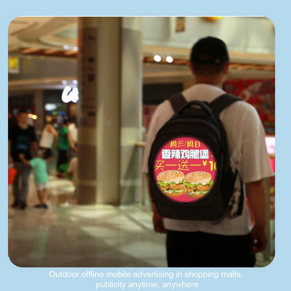 3D Holographic Projector Holographic LED Backpack Screen Fan Display Screen Advertising Backpack Player Lamp