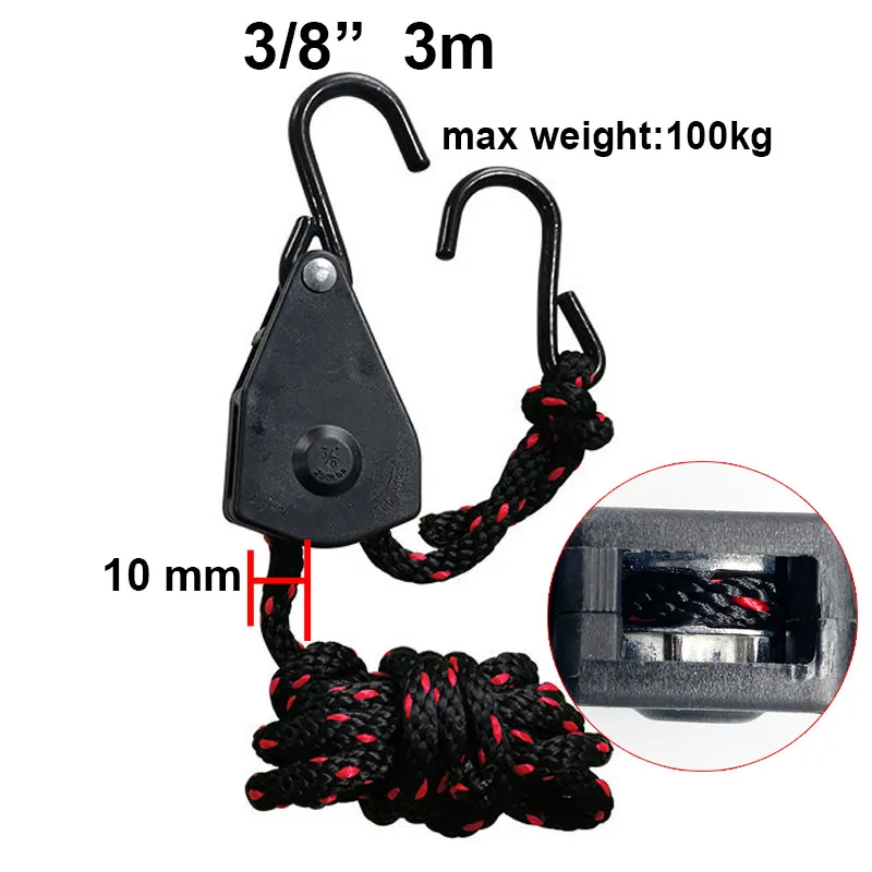 Adjustable Tent Rope Fastener and Pulley System for Camping and Outdoor Use