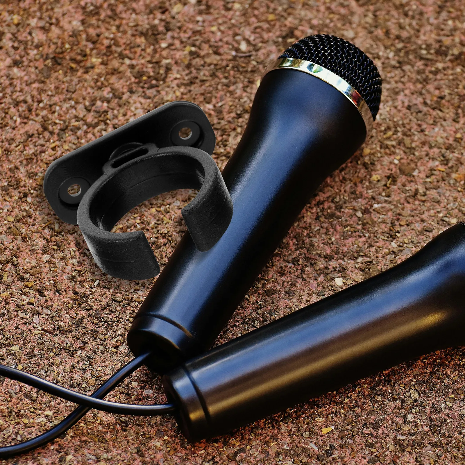 6pcs 플라스틱 마이크 베이스 클램프 데스크 테이블 장착용 데스크탑 홀더 미끄럼 방지 마이크 스탠드 콘덴서 지원 탁상용 클립