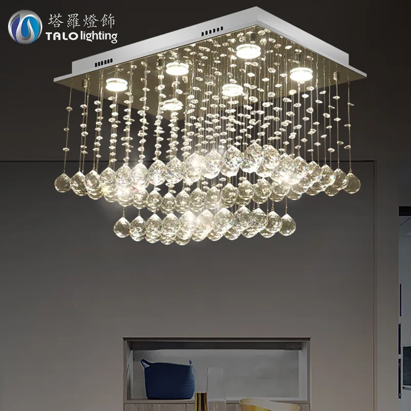 

Modern Gold LED Crystal Pendant Light Dimmable Chandelier for Bedroom Living Room Kitchen Hotel Apartment Lighting Home Decor