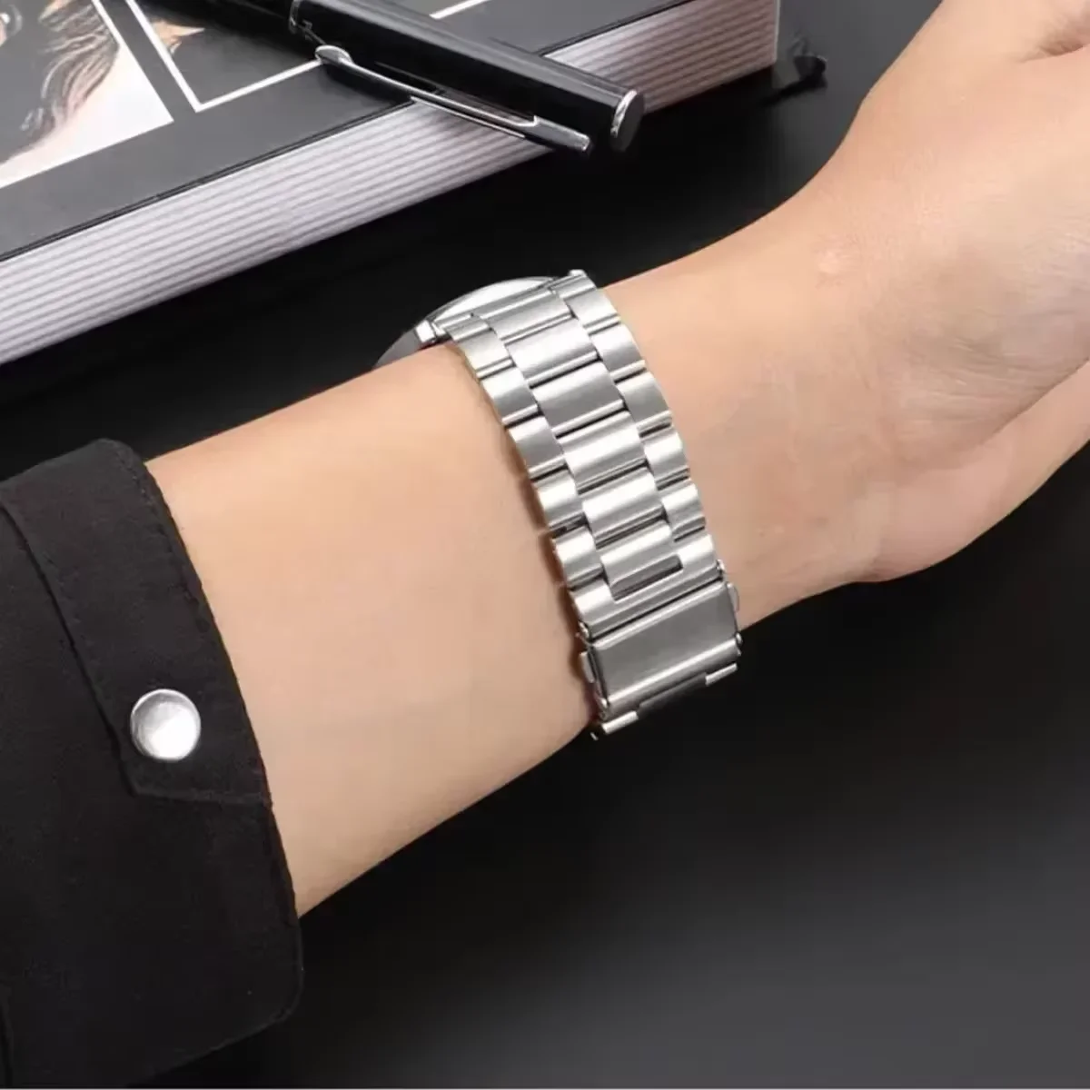 Luxury 18mm Stainless Steel Metal Watch Strap Bracelet Wristband