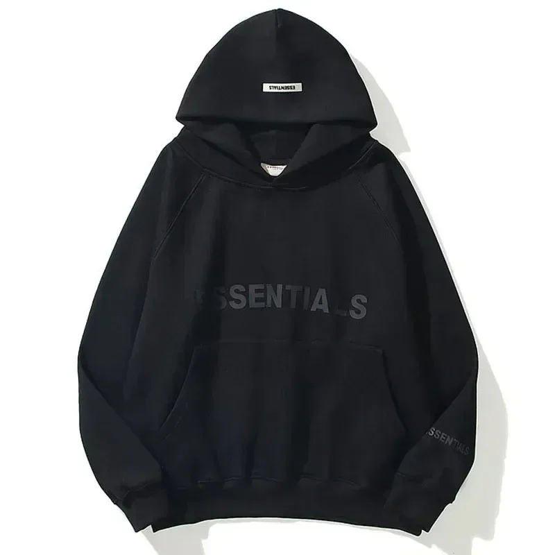 

Essentials hoodie 3D rubber lettering logo sweatshirt High quality hip hop loose unisex oversize fashion brand pullover hoodie