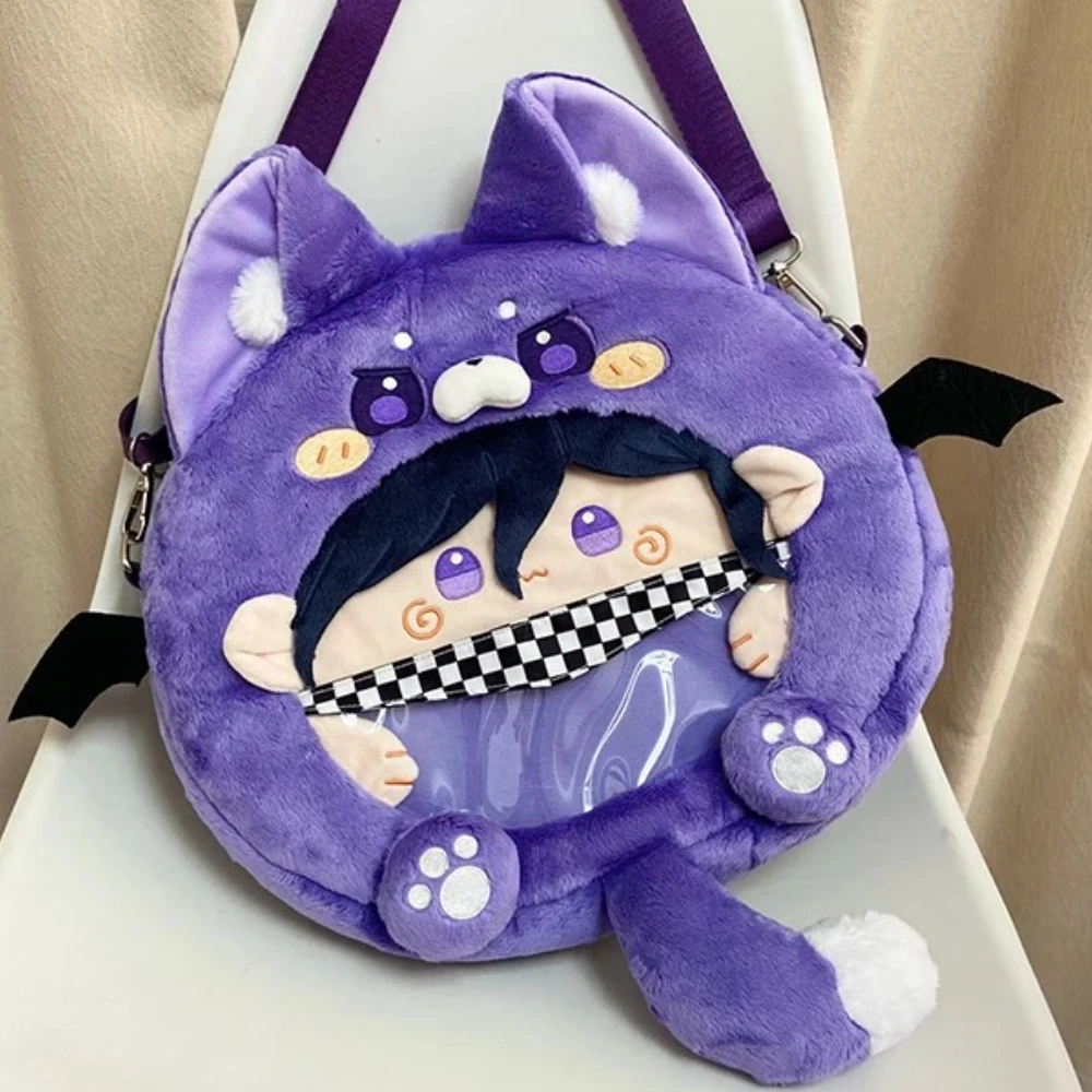Anime Spiel Danganronpa V3 Kokichi Oma Kawaii Gesicht Cosplay Lolita Mädchen Itbag Rucksack Transparente Schultern Tasche Fans Dekor Geschenke
