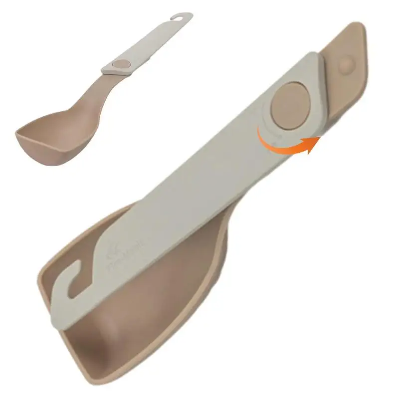 Camping Spoon Shovel Outdoor Cooking Spoon Spatula Outdoor Hiking BBQ Tableware Folding Spatula Lightweight Nylon Cutlery Set camping cutlery,portable tableware
