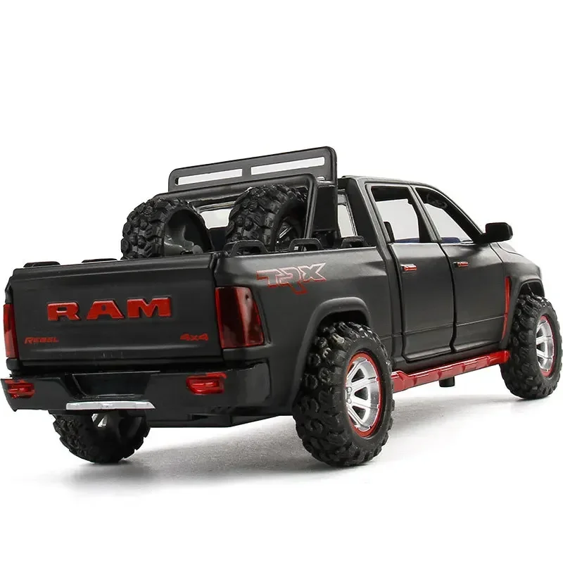Diecast 1/32 Scale Dodge Ram TRX Pickup Car Model Sound Light Pullback Collective Voiture Home Decor Boy Car Gift Birthday 6