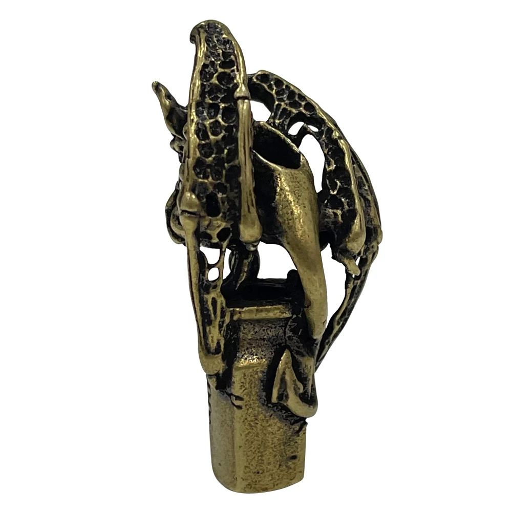 Outdoors DIY Tools EDC Brass Stone Gargoyle Knife Beads Lanyard Pendants Key Rings Accessories