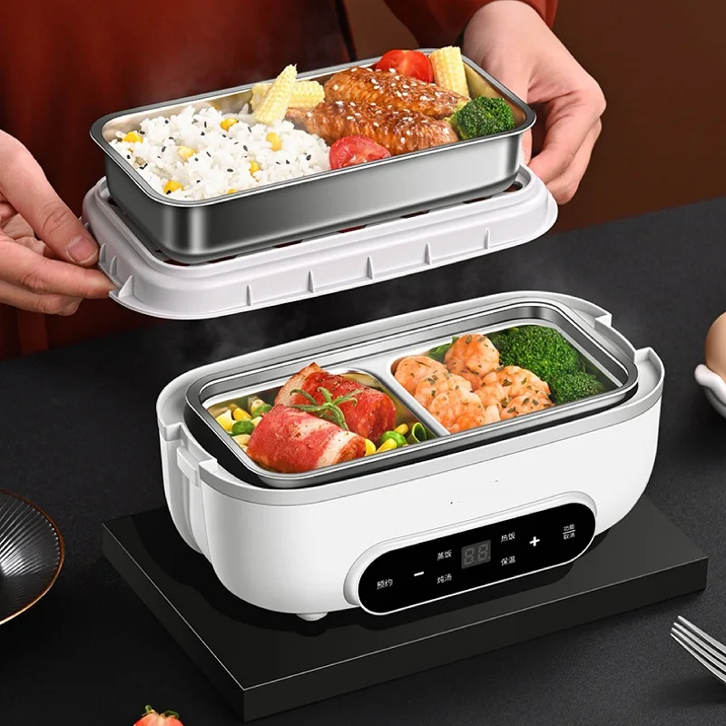 1100ml Smart Electric Lunch Box Office Keep Warm Heated Lunch Box Water-free Appointment Breakfast Machine Food Heater 220V
