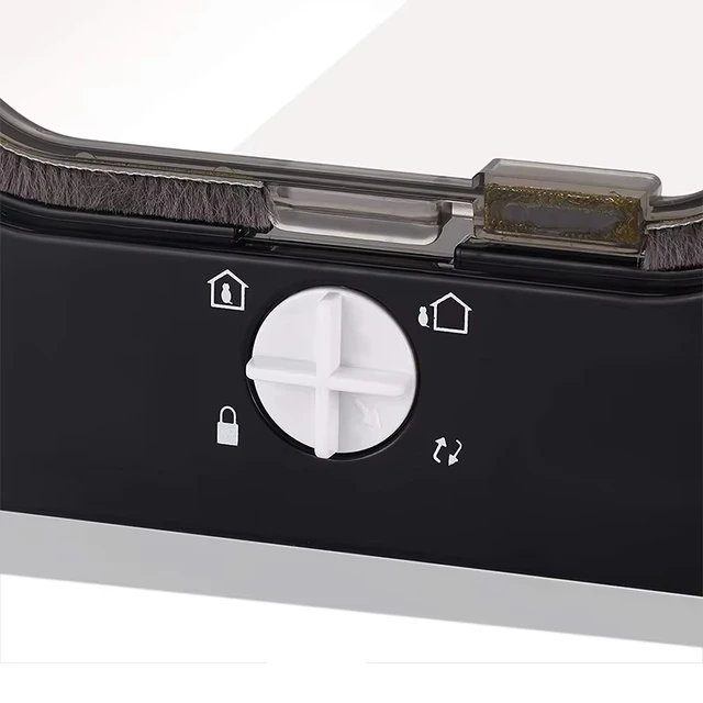 Cat Flap Door 4 Way Locking Security Lock ABS Plastic Dog Cat Flap Door Pets Smart Door Retractable Door Anti Cat Pet Supplies 5