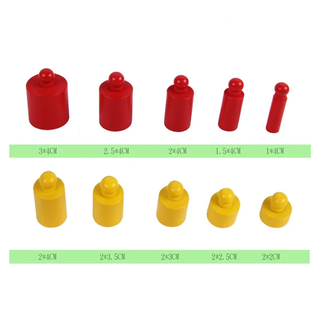 Montessori Colorful Socket Cylinder Block for Children Preschool Early Educational Toy Multicolor Building Blocks Wood Toys Gift 6