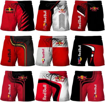 Pantalones Cortos Red Bull Racing 3D para Hombre y Niño - Playa, Deporte Transpirables y Cómodos | Novedad Verano 2025