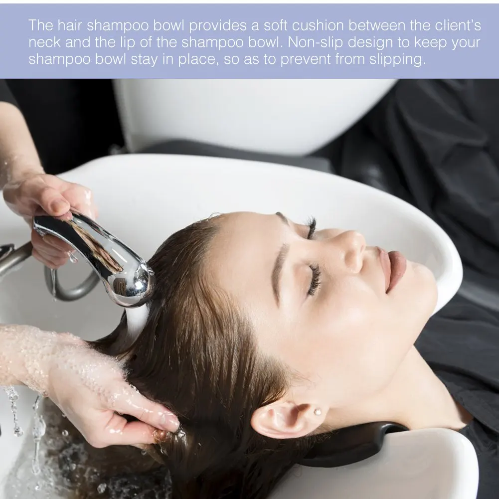 Silikon Shampoo Schüssel Nackenstütze Rutschfeste Shampoo Schüssel Nackenkissen Salon Waschbecken Nackenkissen mit Saugnäpfen Barbershop Tools – Detail 11