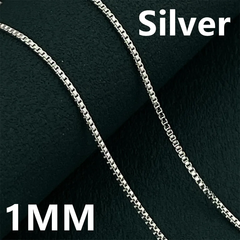 Gold-Plated Sterling Silver Necklace – Elegant 1mm Box Chain