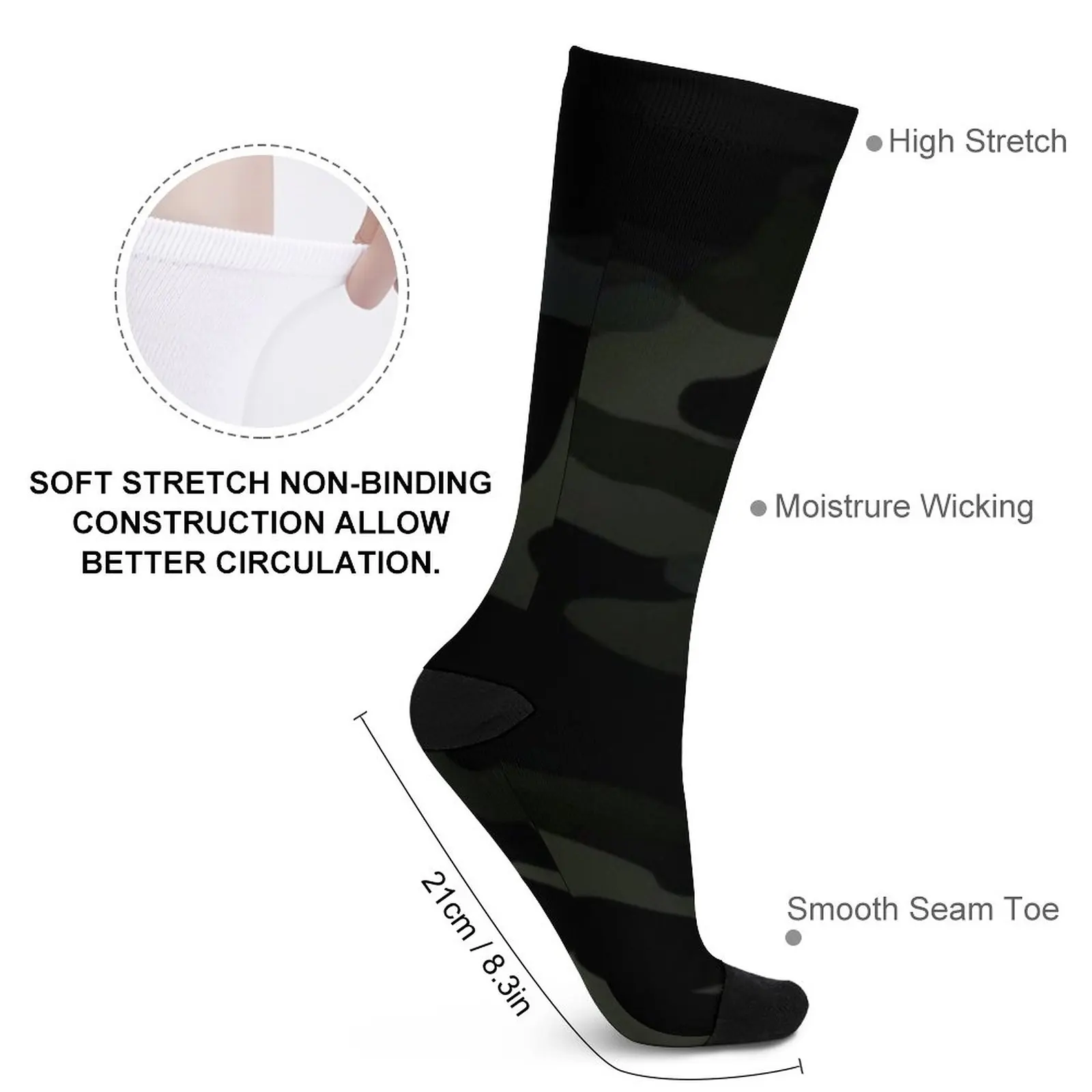Multicamo Black Camouflage Socks Socks Women cotton socks men socks for men