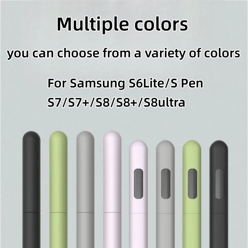 Silicone Pencil Case Tablet Touch Stylus Pen Cover Solid Color for Samsung Galaxy Tab S6 Lite S Pen S7 FE S8 Ultra S9 Plus 3