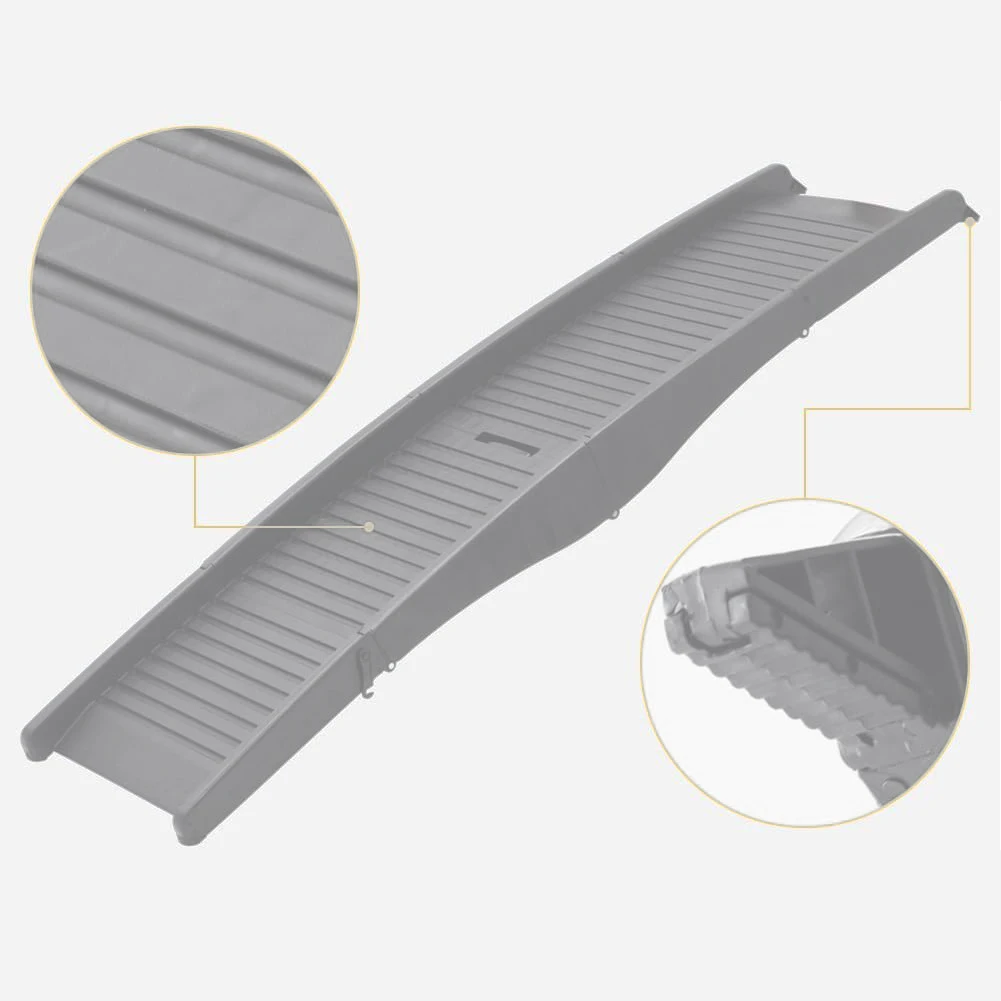Pet Gear Travel Ramps Dogs 59x15.8 Inch Folding Extra Wide Dog Steps Non-Slip Rug Surface for Medium & Large Dogs Get Into A Car