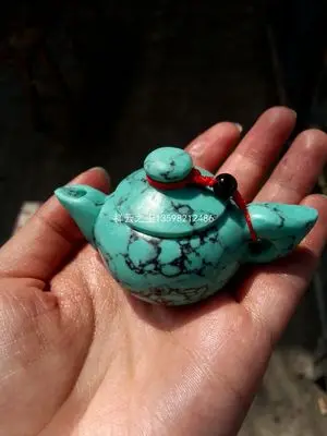 

Exquisite imitation jade ornamental pot handle small ornament