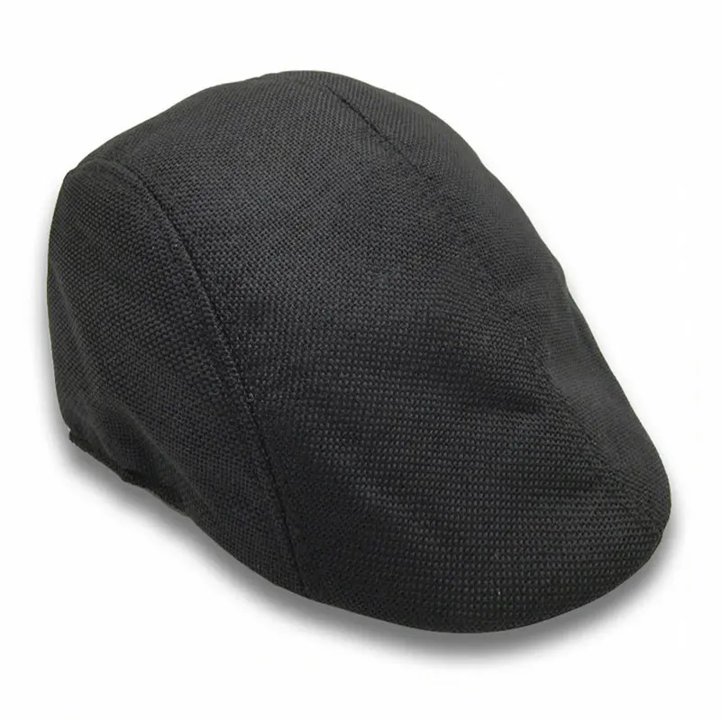 Beret Hat Vintage Linen Beret Caps for Men Women Autumn Fashion Newsboy Adjustable Hats Unisex Breathable Solid Color Artist Painter Hats