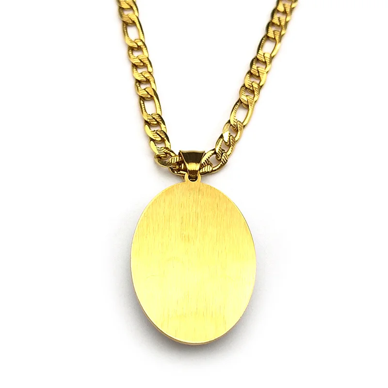 Virgin Mary & Baby Jesus Glass Pendant Necklace 4