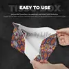 Bohemian Mandala Art Tissue Box Cover Colorful Mexican Ceramic Tile Rectangular PU Leather Tissue Holders for Home Office Car 2