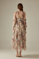 Elegant Sexy Lace Floral Prom Dresses Pleated Long Woman Wedding Party Dress Luxury Long Sleeve Gala Evening Dresses Women 2024 - Image 6