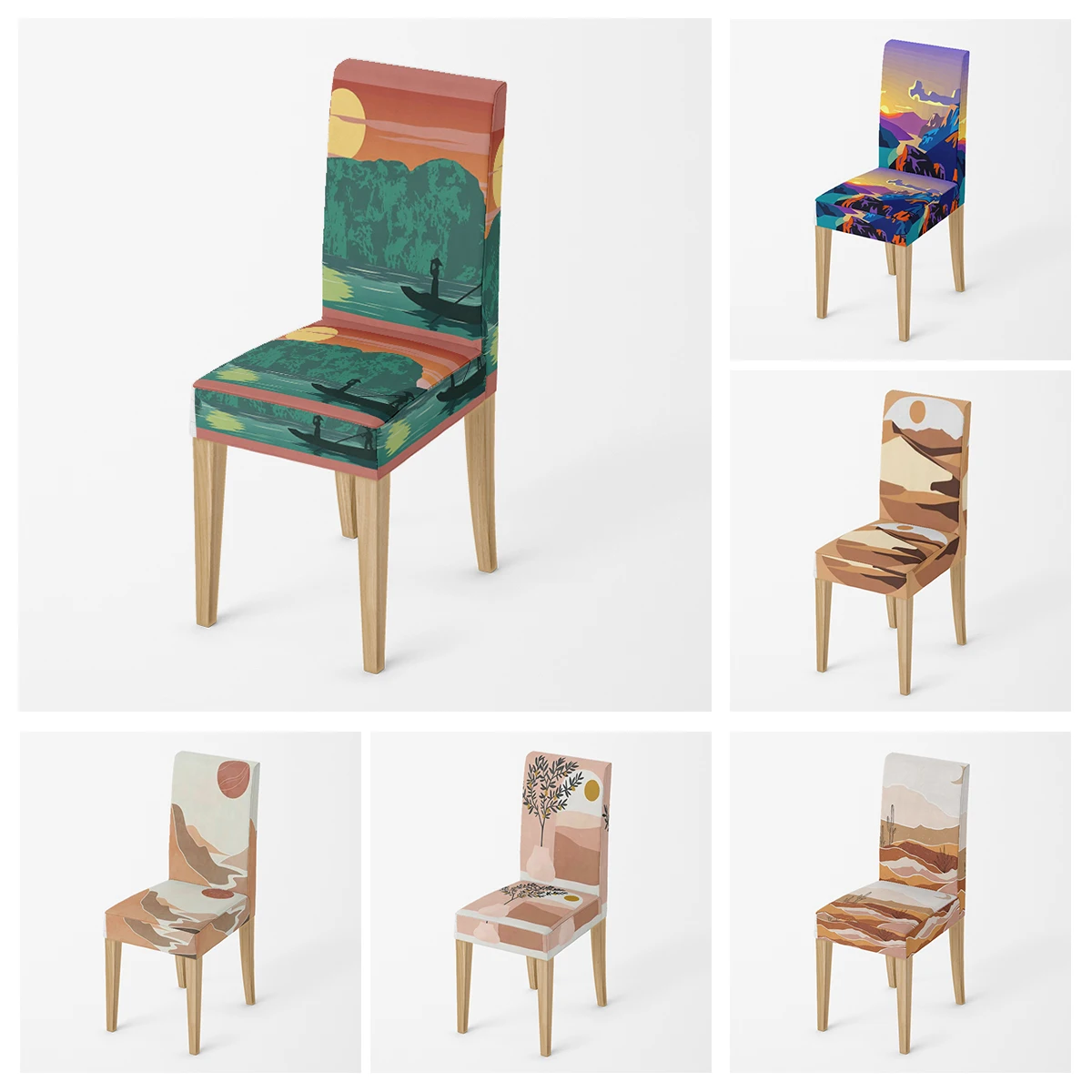 Home chair cover Chairs for kitchen Covers chairs Anime adjustable dining elastic fabric chairs covers chair cover for wedding