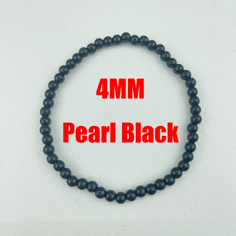 4MM Stone Bead Bracelet Fashion Pearl Stretch Bracelet Elastic Fine Quality factory stone bead bracelet
