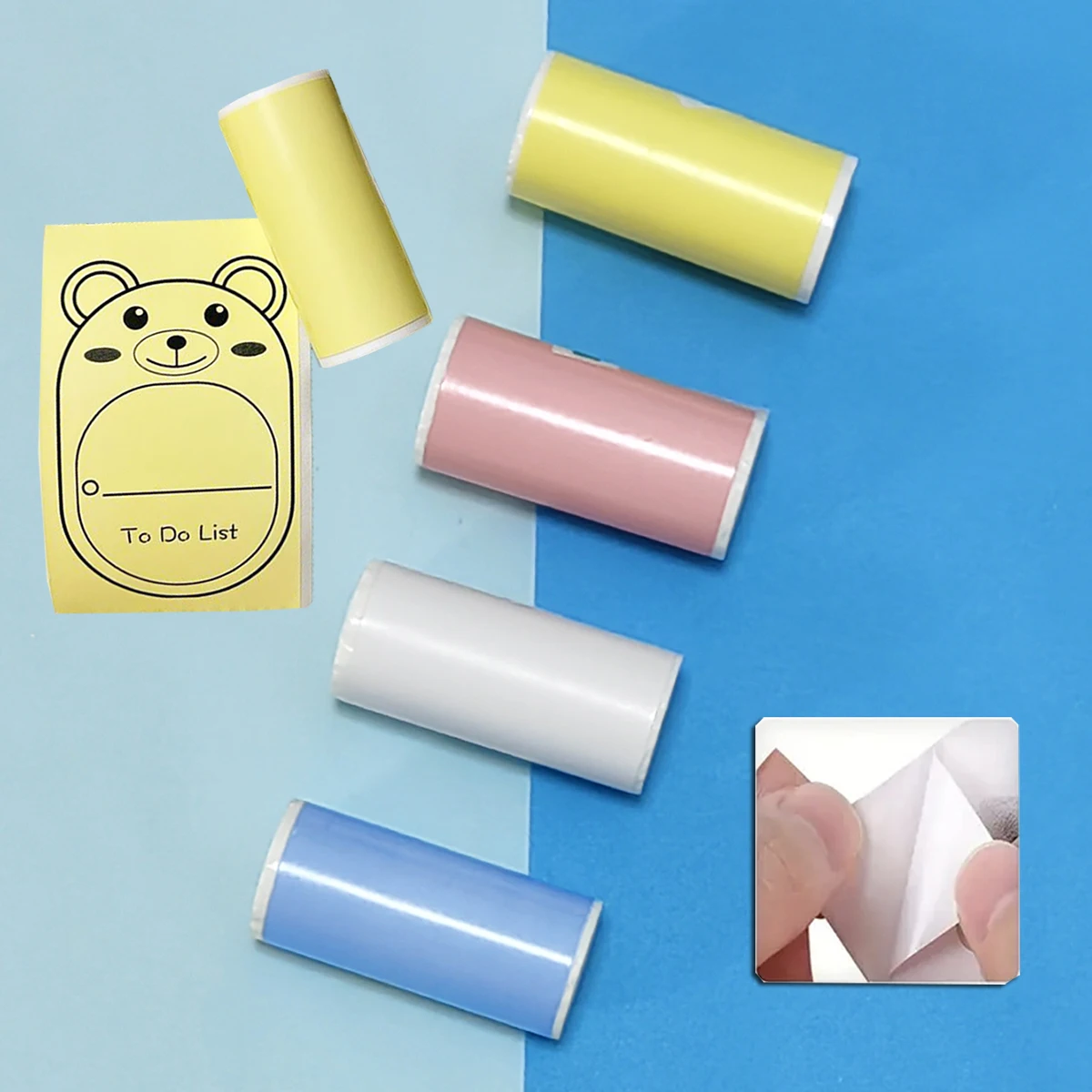 Mini Printer Paper 57 X 25mm Thermal Label Paper ,Sticker, Color Paper, White Self-Adhesive Sticker For Mini Printer