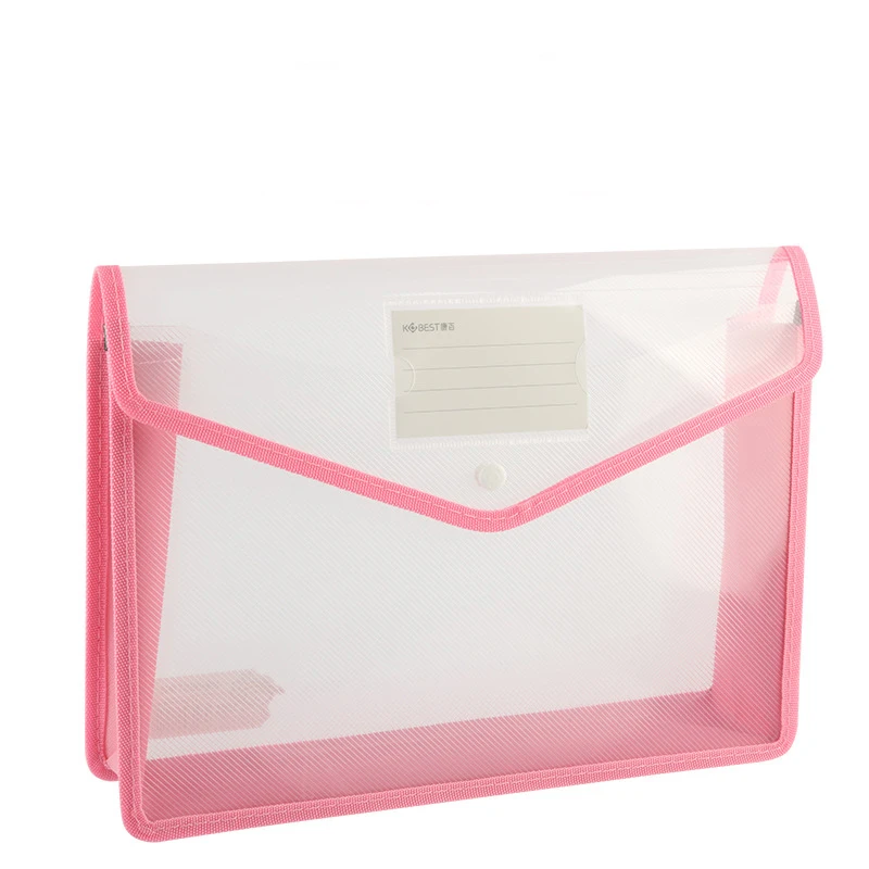 Large Capacity Waterproof Plastic Document Organizer Envelope