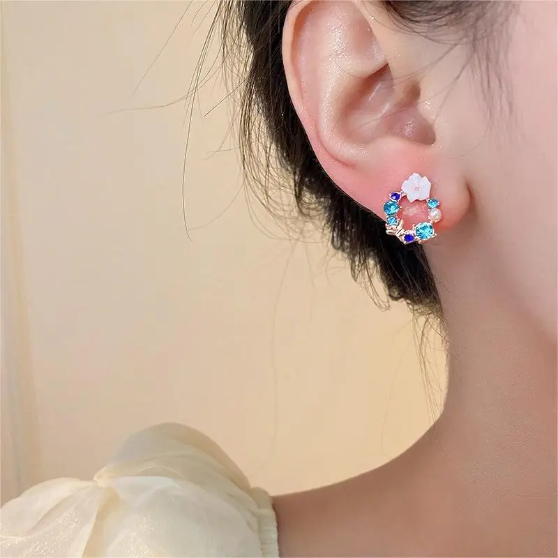 Unique Geometric Floral Earrings