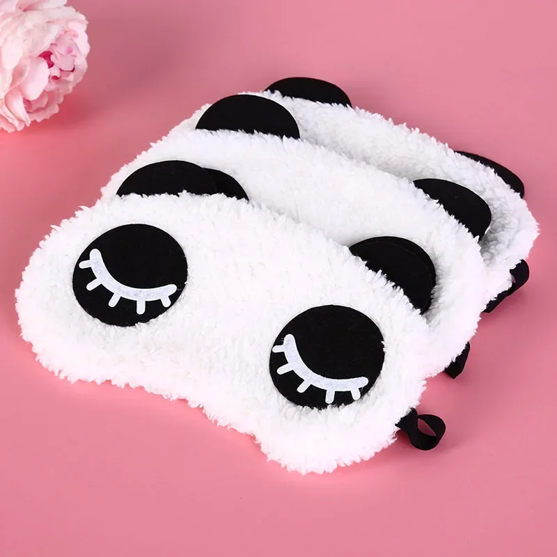 Eye Mask Health Care Tools Cute Face White Panda Eyeshade Shading Sleep Cotton Goggles 3 Styles