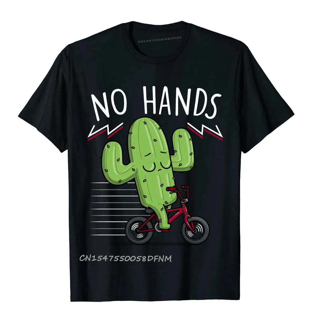 

Cactus No Hands BIKER Cycle Tshirt Funny Premium Cotton Tees For Men Printed On Top T-Shirts Street New Arrival Short Sleeve