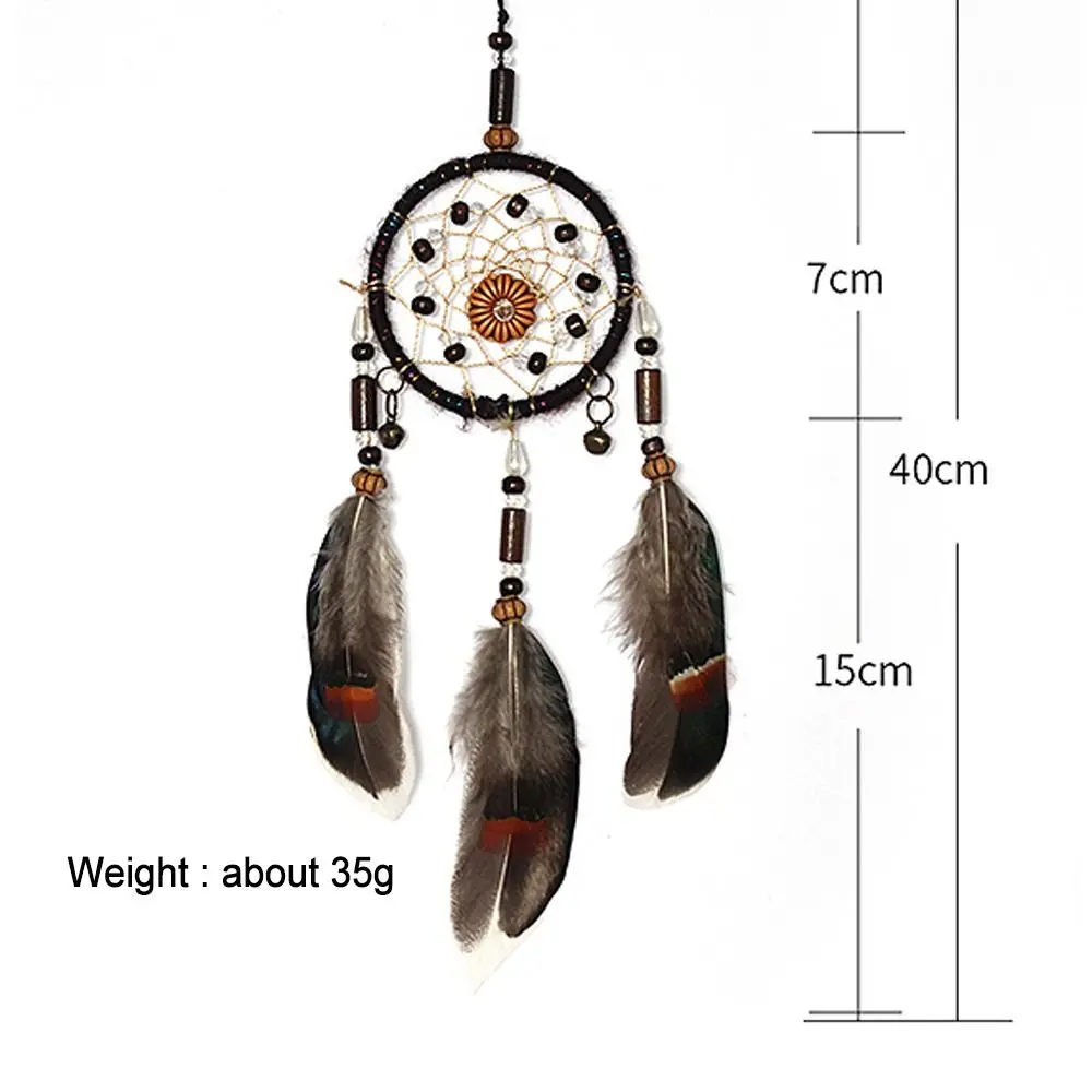 수제 홈 깃털 바람 종소리 자동차 펜던트, 자동 장식, 자동차 인테리어 액세서리, 드림 캐처