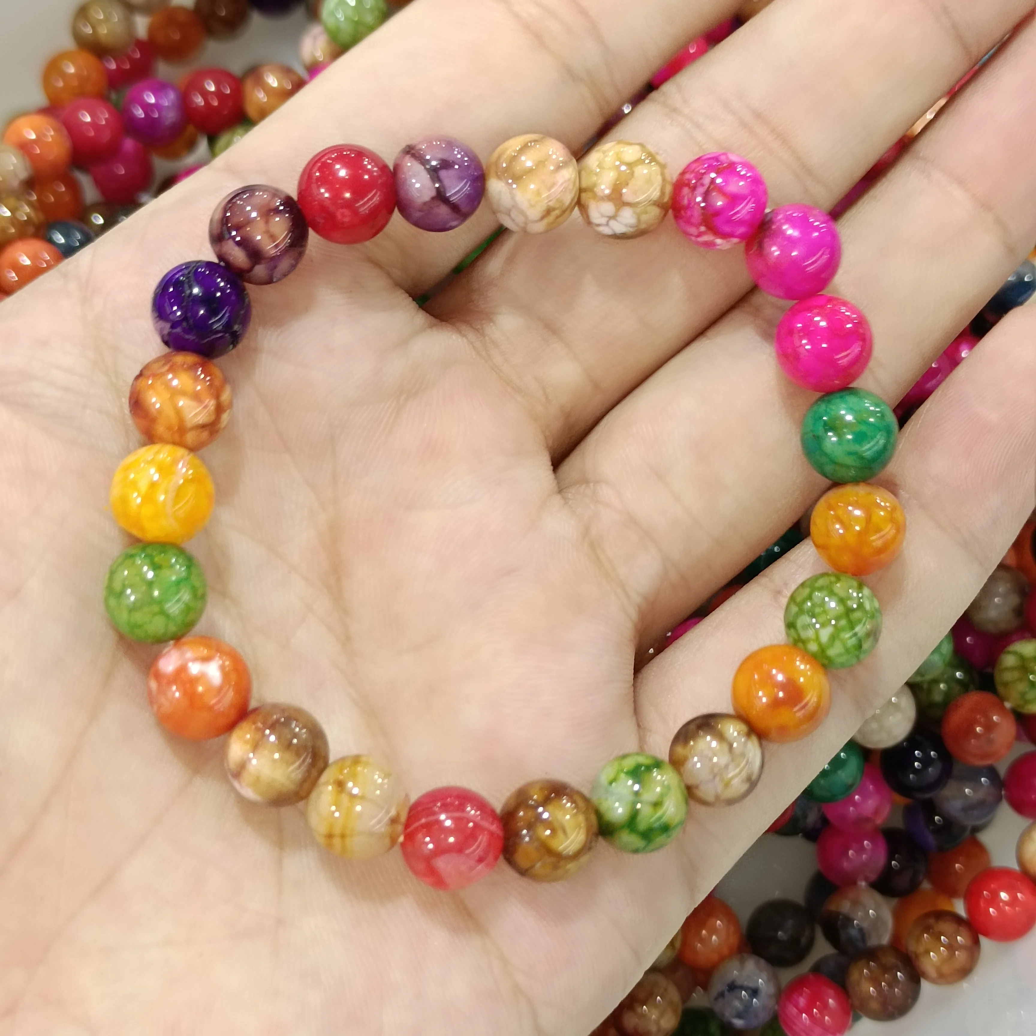 8mm 1pc Natural colorful Onyx Bracelets crystals agate healing reiki health  Fashion Charm Bracelets love gifts jewelry decor - AliExpress