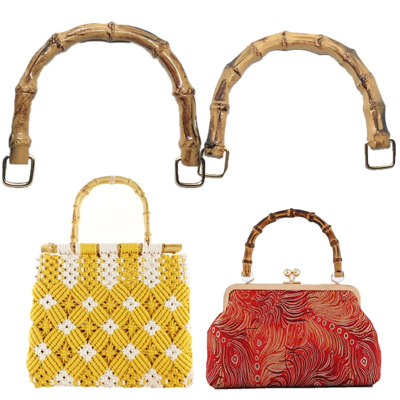 

1pc U Shape Tote Handle Imitation Wood Plastic Bag Handle Woven Bag Handle Replaceable Handbag Accessories DIY Handcraft