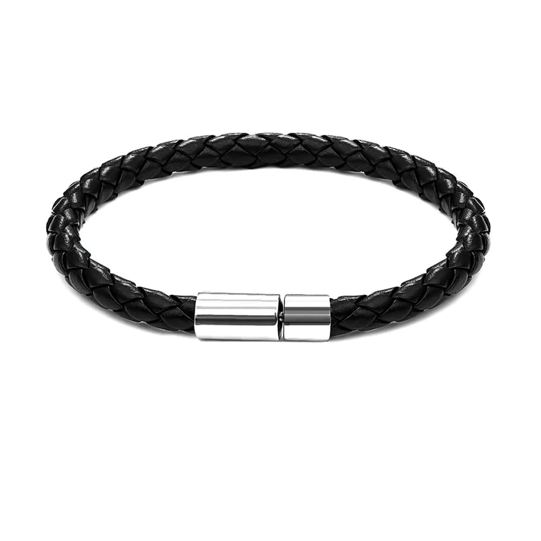 Leather Bracelet Leather Magnetic Bracelet 2PCS Brown Black Two Magnetic Fastening Leather Bracelets Men's Bracelets