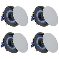Herdio 4 " 320 Watts 2-Way Bluetooth Ceiling Speakers Package Perfect For Home Theater System Living Room Flush Mount 4 Speaker