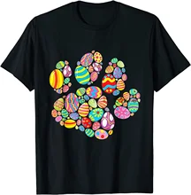 

Colorful Egg Easter Paw Funny Dog Cat Lovers Easter Day Gift T-Shirt