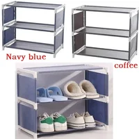 4 Tier ShoeRack Wide Shoe Storage Organizer Sturdy Shoes Stand Non-Woven Fabric Free Standing Boots Racks for Entryway 1