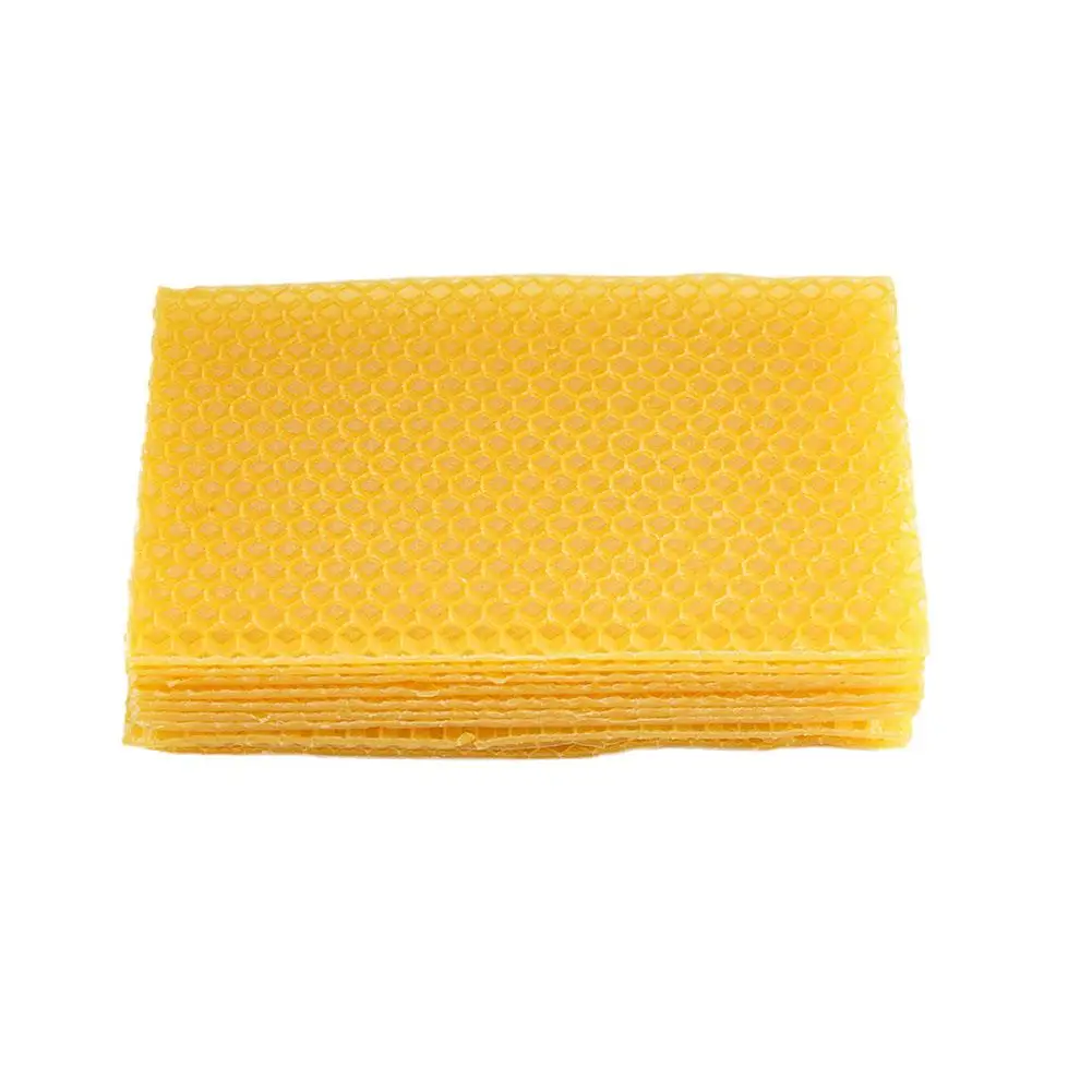 10Pcs Beeswax Sheets Candle Making Craft DIY Kits Honey Maker Full Beekeeping Candles Foundation Wax Honeycom Bees Sheets P9P5