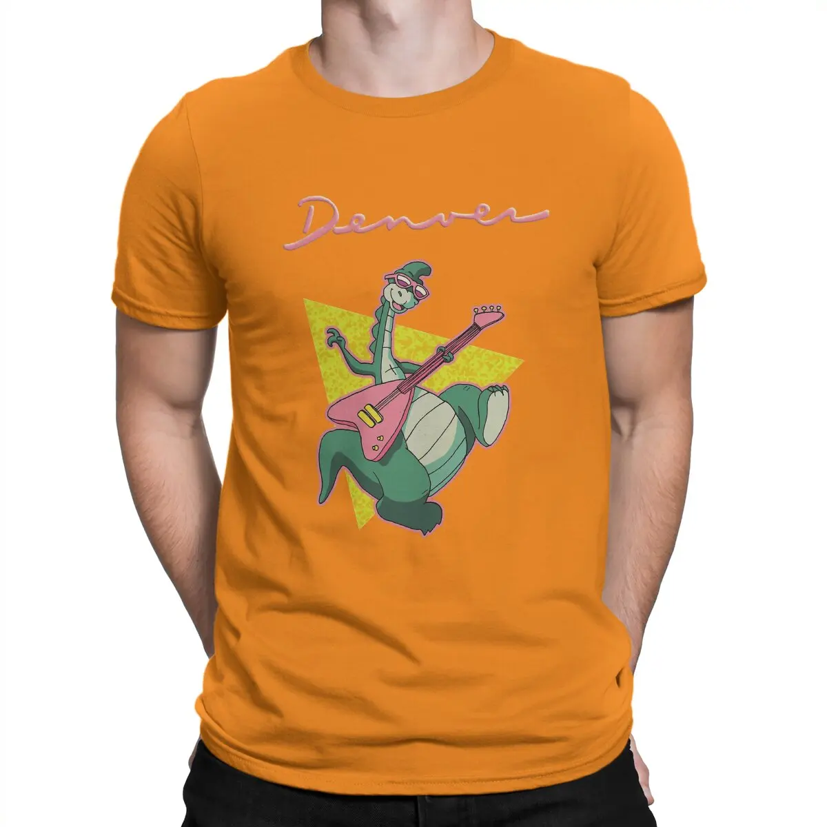 thumbnail image 1 of Camiseta retro de dibujos animados de los 80, exclusiva, de Denver, el último dinosaurio, para hombre y mujer., 1 of 7