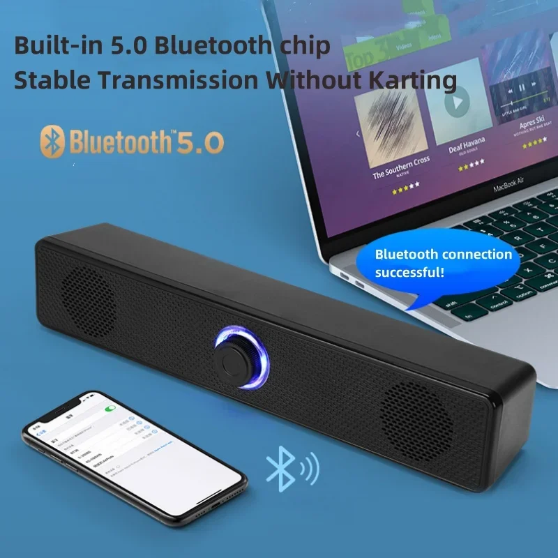 TV 휴대용 블루투스 호환 스피커 사운드바, 무선 칼럼 홈 시어터 사운드 시스템, RCA AUX, TV PC용, 40W  Best5
