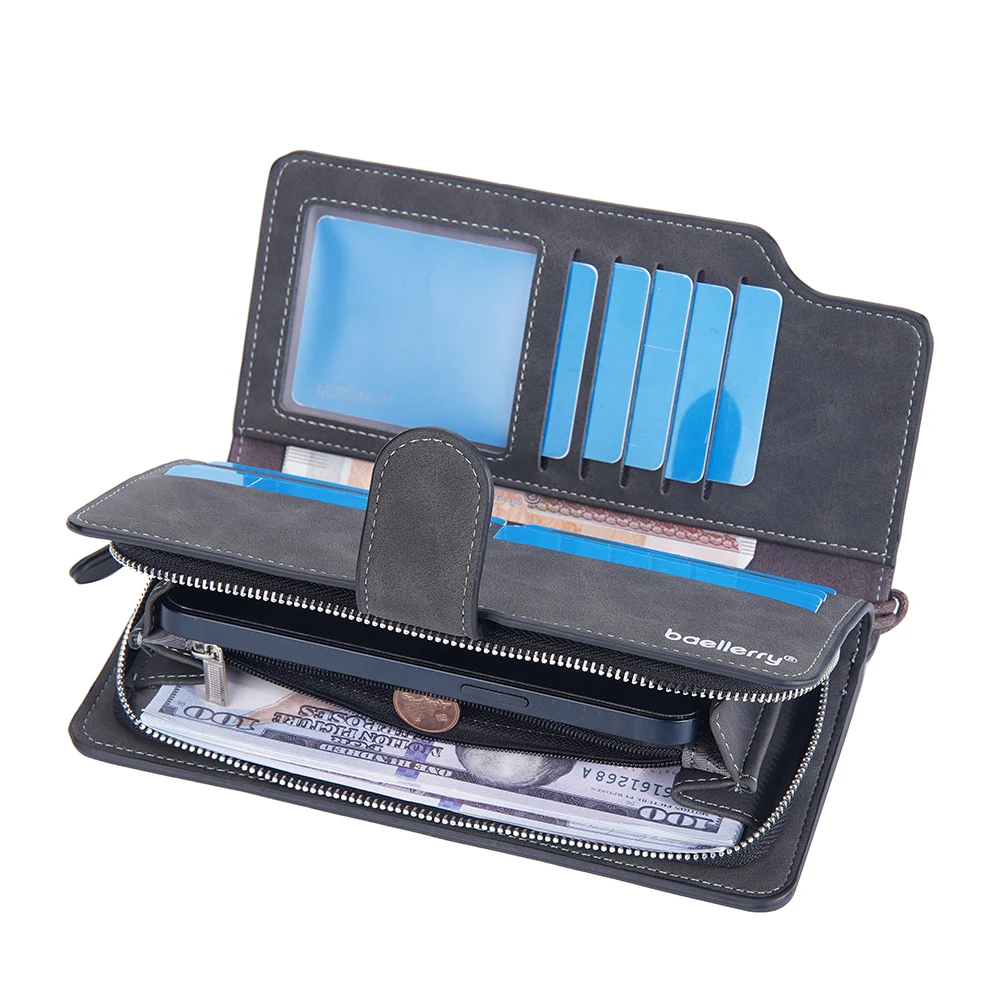 Baellerry Men Wallets Long Clutch Purse Quality Card Holder Male - Main Image