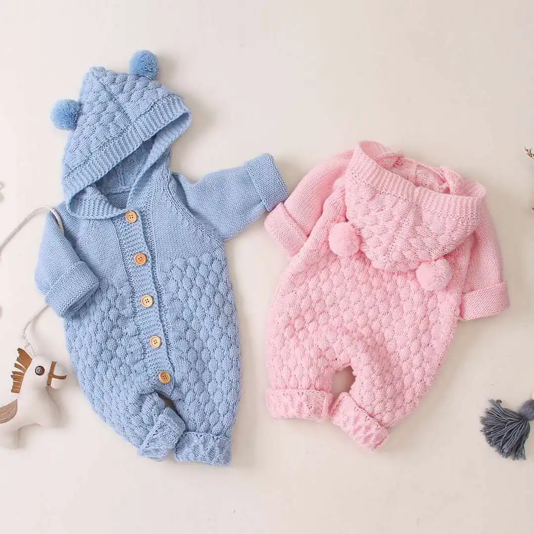 Winter Newborn Hooded Infant Children Clothes Onesie Jumpsuit