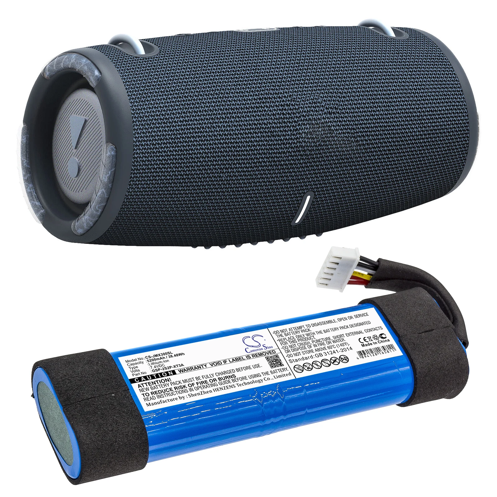 

Cameron Sino 5200mAh battery for JBL Xtreme 3, GSP-2S2P-XT3A