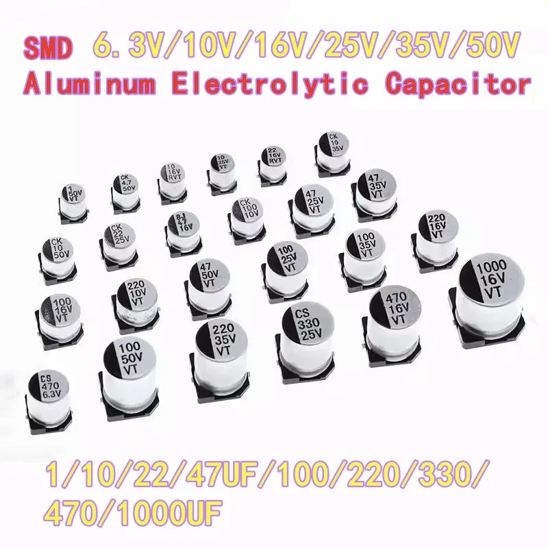 Lot De 10 Condensateurs Solides – Carte Mère/graphique – 6,3V à 50V – 100μF à 1000μF – Haute Stabilité, Faible ESR