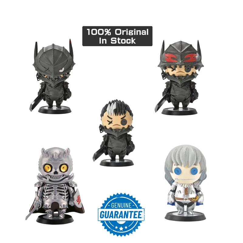 

100% Genuine Prime 1 Studio X Cutie1 Berserk 4.5inch Griffith Guts Skull Knight Q Verision Kawaii Figures Toys Model Gift Decors