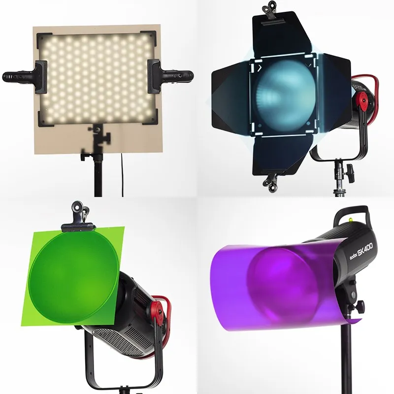 12 x 12 30x30cm 22pcs Color Correction Gels Set Color Gel Filter Film Carrying Bag for Video LED Light Studio Flash AMBITFUL